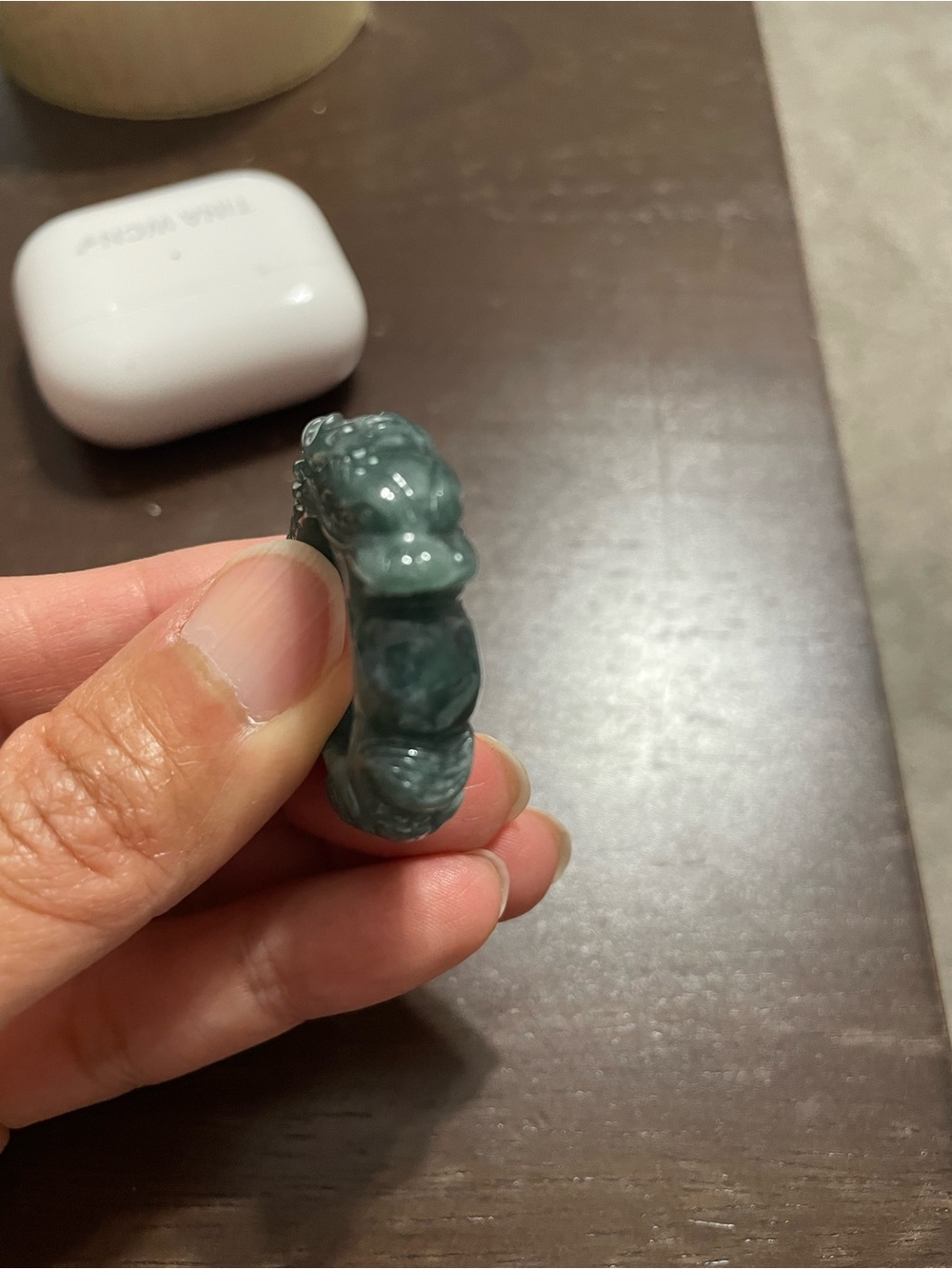 Hand-Carved Dragon Jade Ring